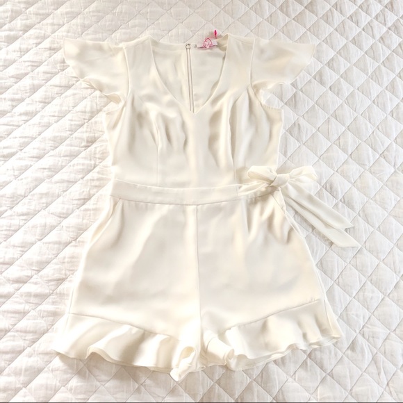 Parker | catherine flutter sleeve romper - Picture 5 of 8